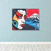 Kabuki 4 canvas afdruk (Insitu (Houten vloer))