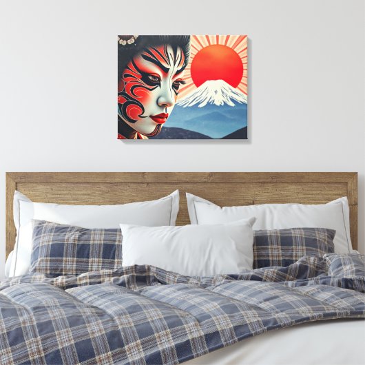 Kabuki 9 canvas afdruk (Insitu (Slaapkamer))