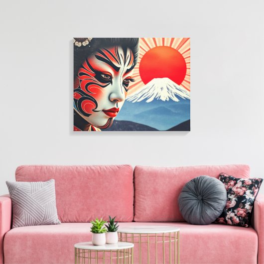 Kabuki 9 canvas afdruk (Insitu (Woonkamer))