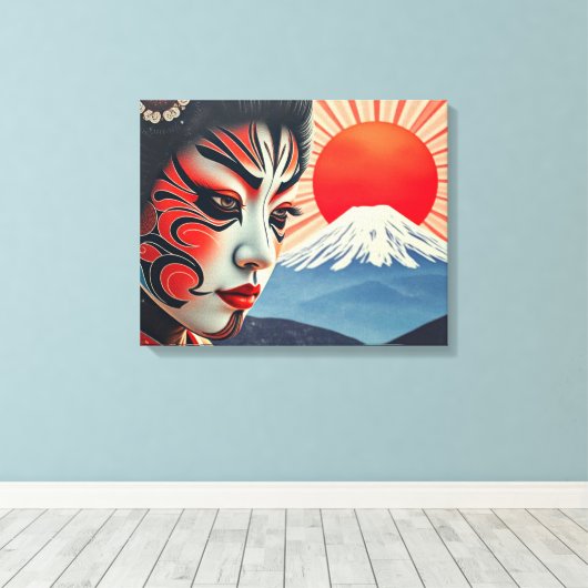 Kabuki 9 canvas afdruk (Insitu (Houten vloer))