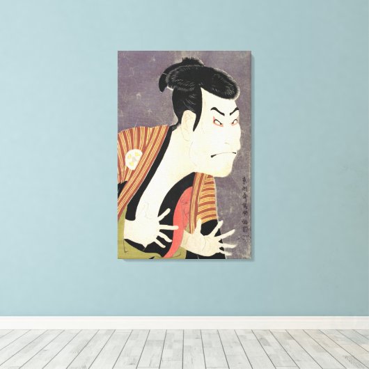 Kabuki Actor Ōtani Oniji als houtblok van Yakko Ed Canvas Afdruk (Insitu (Houten vloer))