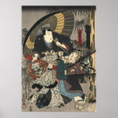 Kabuki Actors Triptych 1847 links Poster (Voorkant)
