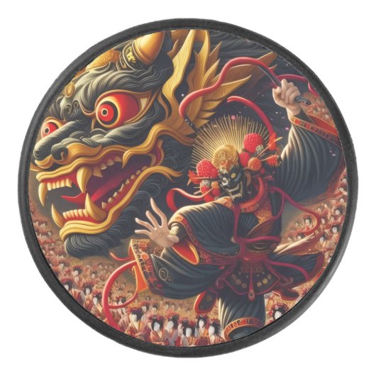 Kabuki Draak Hockey Puck (Voorkant)