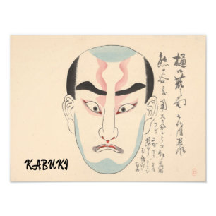 Kabuki esthetiek Grappig Japans gebruik Foto Afdruk