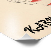 Kabuki esthetiek Grappig Japans gebruik Foto Afdruk (Hoek)