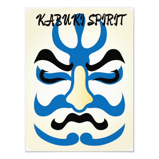  Kabuki esthetiek Grappig Japans gebruik Foto Afdruk (Voorkant)