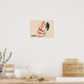Kabuki esthetiek Grappig Japans gebruik Poster (Keuken)