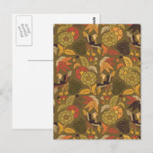 Kabuki Floral  Japans Patroon Briefkaart (Voorkant / Achterkant)