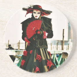 Kabuki Geisha Design Zandsteen Onderzetter