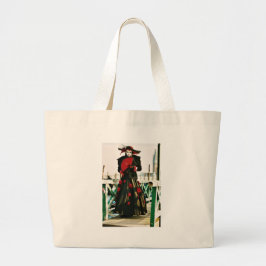Kabuki Geisha Ontwerp Grote Tote Bag