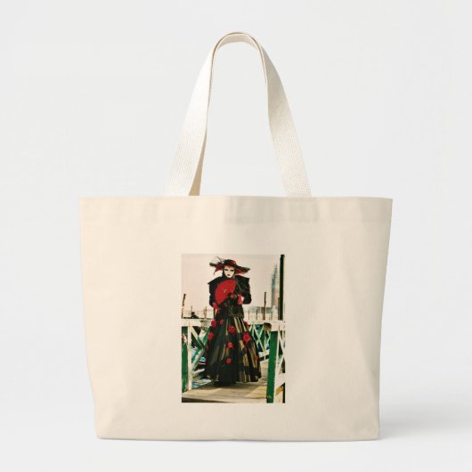 Kabuki Geisha Ontwerp Grote Tote Bag (Voorkant)
