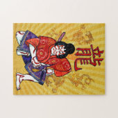 Kabuki Japanse Actor Folk Art Legpuzzel (Horizontaal)