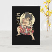 Kabuki Kaart (Gele Bloem)