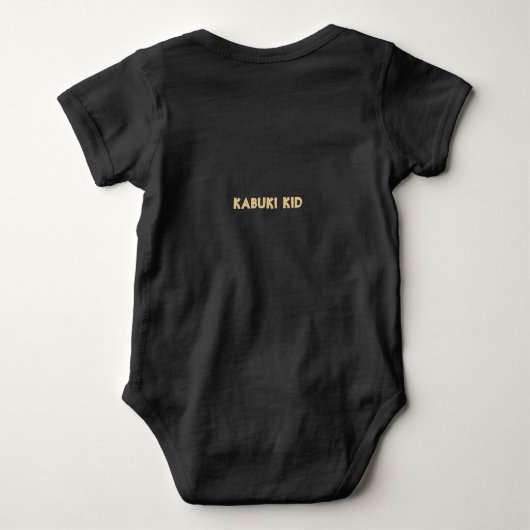 Kabuki Kind Black Baby Bodysuit (Achterkant)