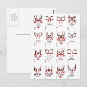 Kabuki Makeup Design Briefkaart (Voorkant / Achterkant)