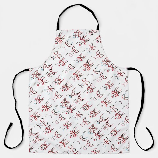 Kabuki Makeup-ontwerp Schort (Voorkant)