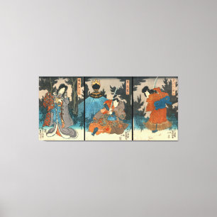 Kabuki Samurai 1847 Canvas Afdruk
