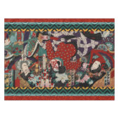 Kabuki Samurai Warriors Woodblock Tafelkleed (Voorkant (Horizontaal))