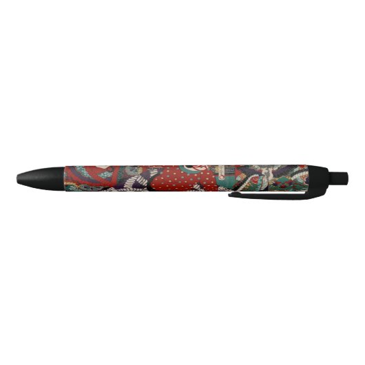 Kabuki Samurai Warriors Woodblock Zwarte Inkt Pen (Bodem)