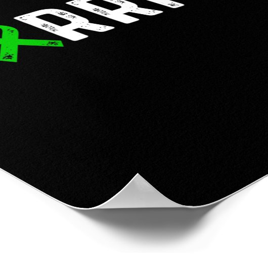 Kabuki-syndroom Warrior Awareness Green Ribbon-Kin Poster (Hoek)