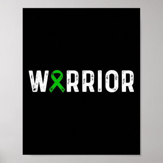 Kabuki-syndroom Warrior Awareness Green Ribbon-Kin Poster (Voorkant)