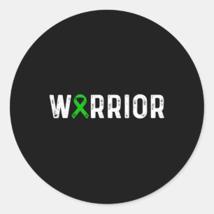 Kabuki-syndroom Warrior Awareness Green Ribbon-Kin Ronde Sticker