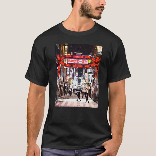 Kabukicho District Tokio Japan Nachtleven Japans T-shirt (Voorkant)