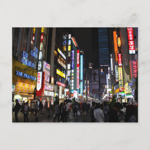 Kabukichō Tokyo Neons bij nacht Briefkaart