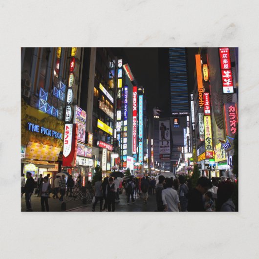 Kabukichō Tokyo Neons bij nacht Briefkaart (Voorkant)