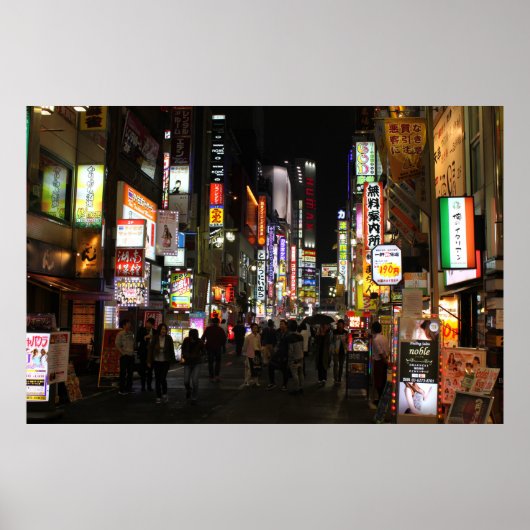 Kabukichō Tokyo Neons bij nacht Poster (Voorkant)