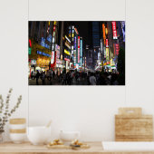 Kabukichō Tokyo Neons bij nacht Poster (Keuken)