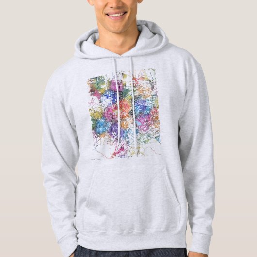 Kabul Afghanistan City Map Hoodie (Voorkant)