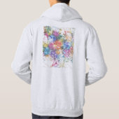Kabul Afghanistan City Map Hoodie (Achterkant)