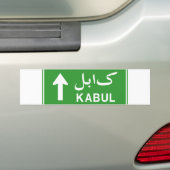 Kabul, Afghanistan Highway Traffic Street Sign Bumpersticker (Op auto)