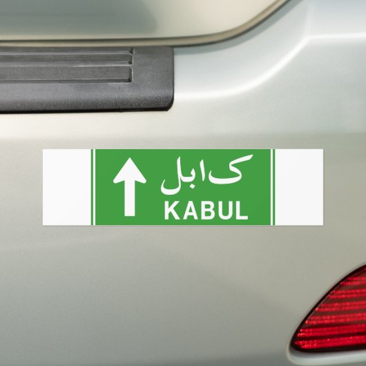 Kabul, Afghanistan Highway Traffic Street Sign Bumpersticker (Op auto)