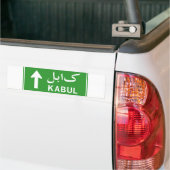 Kabul, Afghanistan Highway Traffic Street Sign Bumpersticker (Op Truck)