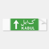 Kabul, Afghanistan Highway Traffic Street Sign Bumpersticker (Voorkant)