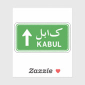 Kabul, Afghanistan Highway Traffic Street Sign Sticker (Vel)