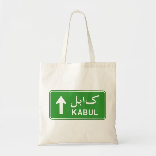 Kabul, Afghanistan Highway Traffic Street Sign Tote Bag (Voorkant)