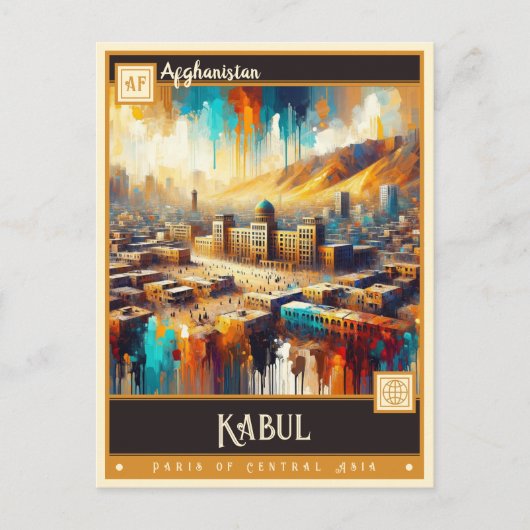 Kabul, Afghanistan |  schilderij Briefkaart (Voorkant)