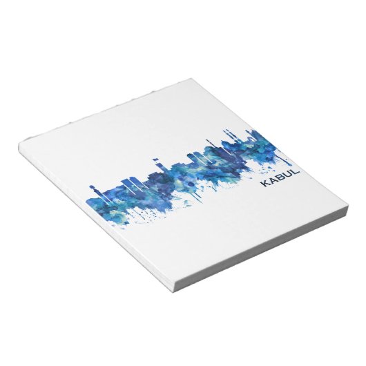 Kabul Afghanistan Skyline Blue Notitieblok (Schuin)