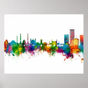 Kabul Afghanistan Skyline Poster