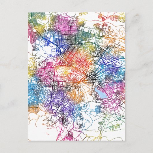 Kabul Afghanistan Stadsplattegrond Briefkaart (Voorkant)