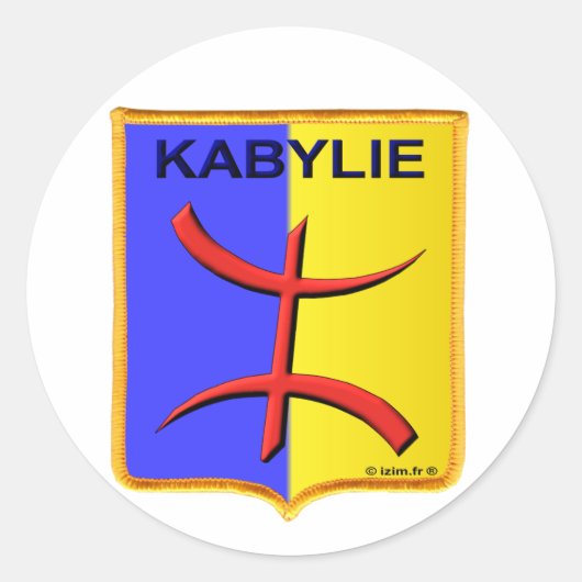 Kabylie Kabylamazigh Ronde Sticker (Voorkant)