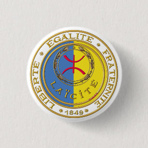 kabylie laicité ronde button 3,2 cm