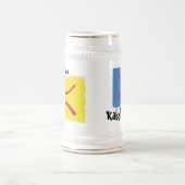 Kabylië vlag Dirty 3 Box Stein Bierpul (Center)