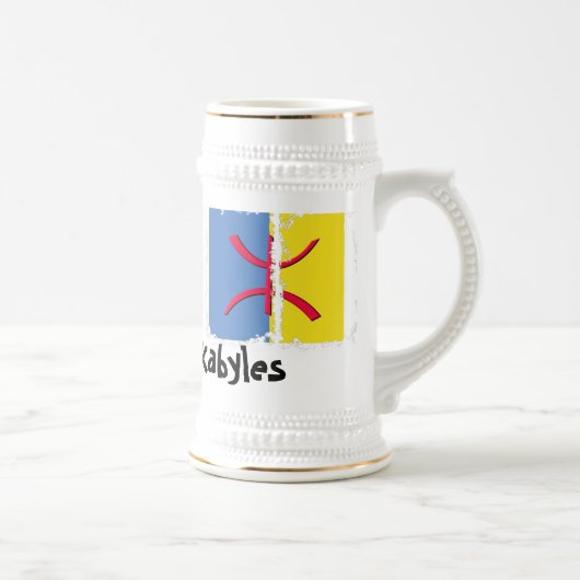 Kabylië vlag Dirty 3 Box Stein Bierpul (Rechts)
