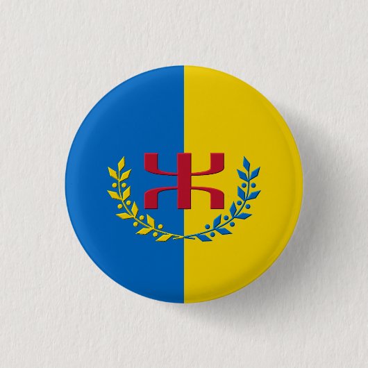 Kabylvlag Ronde Button 3,2 Cm (Voorkant)