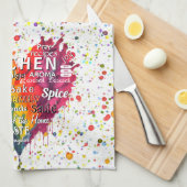 KAC-Keuken Woorden en Termen Hart Keuken Handdoek (Quarter Fold)