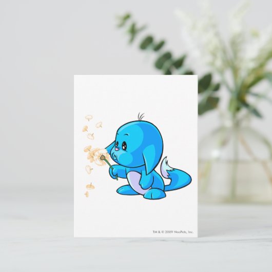 Kacheek Blue Briefkaart (Staand voorkant)